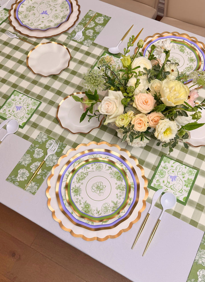 Easter Toile Table Setting