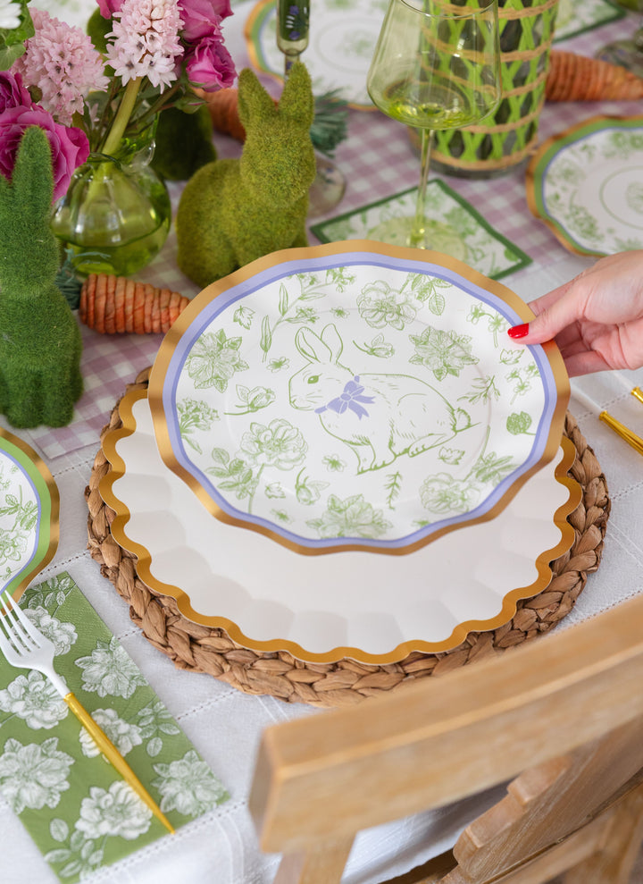 Easter Toile Table Setting