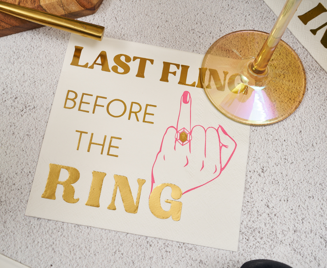 Last Fling before the Ring Cocktail Napkins /26pk