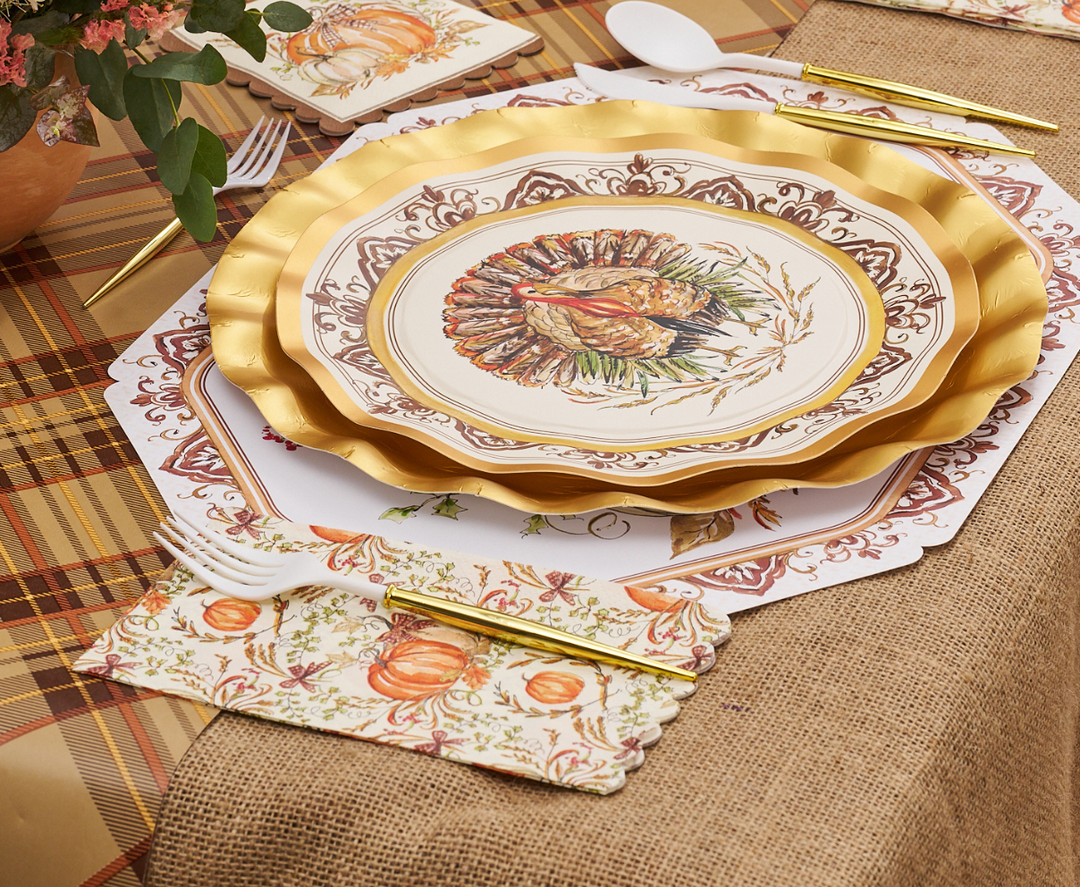Turkey & Gourds Guest Towels/20pk