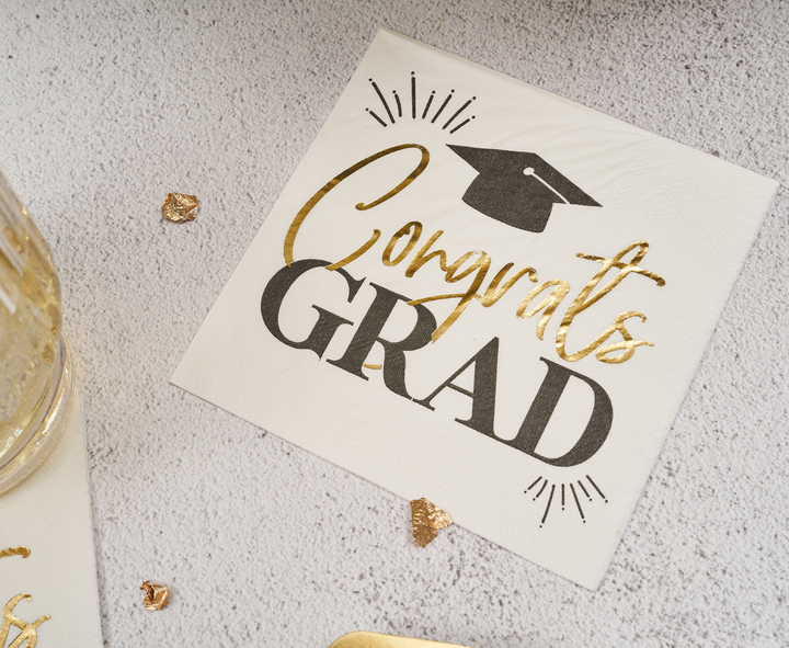 Congrats Grad Cocktail Napkins /26pk