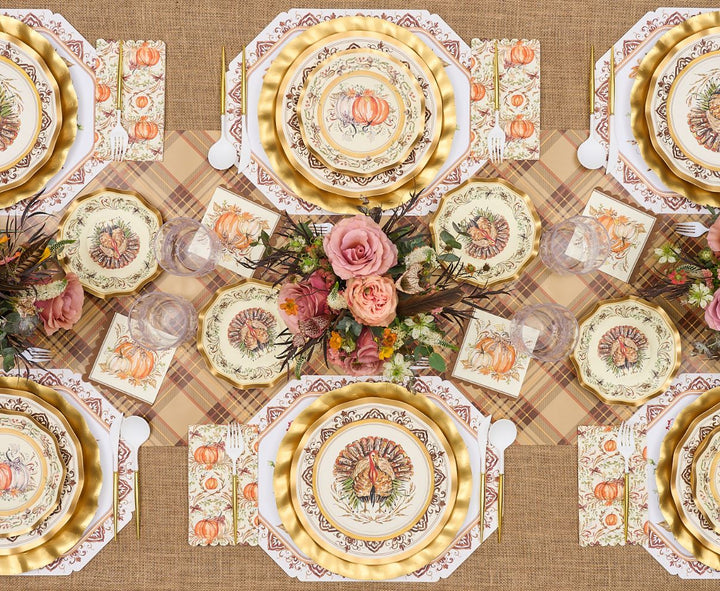 Turkey & Gourds Table Setting