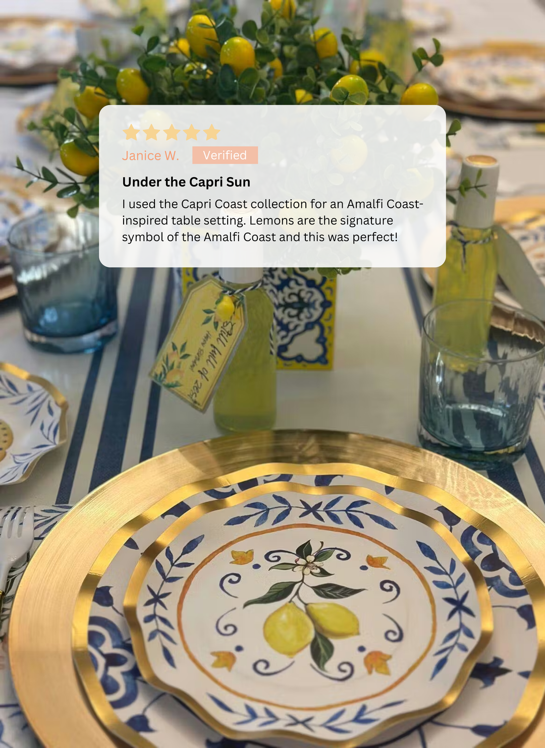 Capri Coast Table Setting