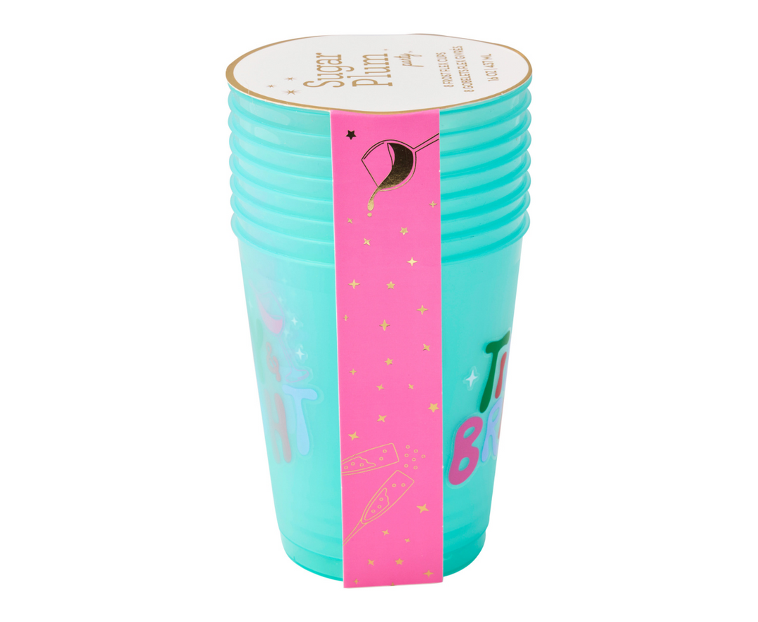 Christmas Cocktail Frost Flex Cups/8pk - Tipsy & Bright