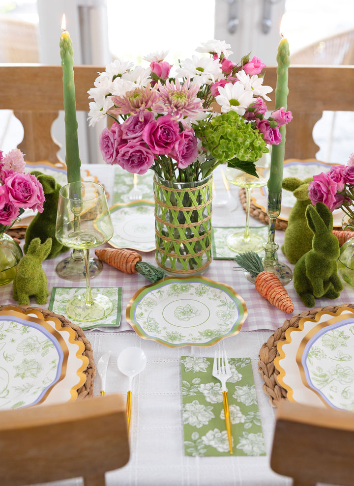 Easter Toile Table Setting