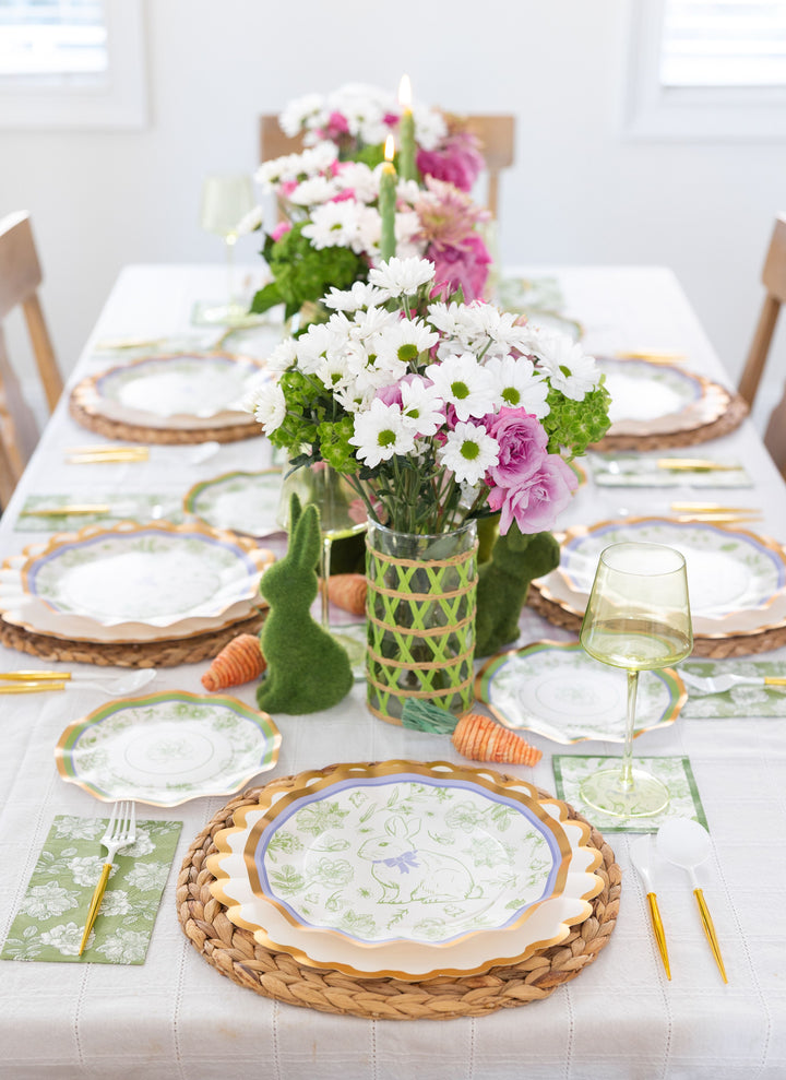 Easter Toile Table Setting