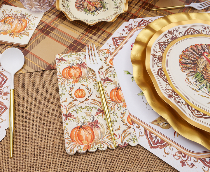 Turkey & Gourds Guest Towels/20pk