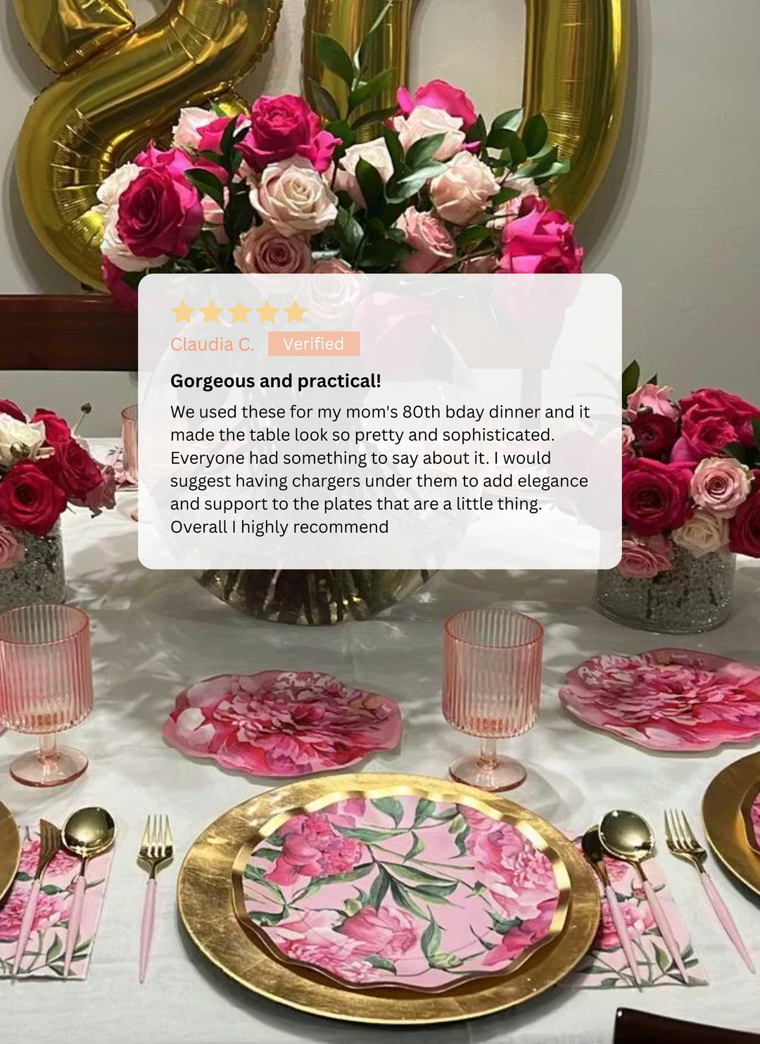 Pink Peonies Table Setting