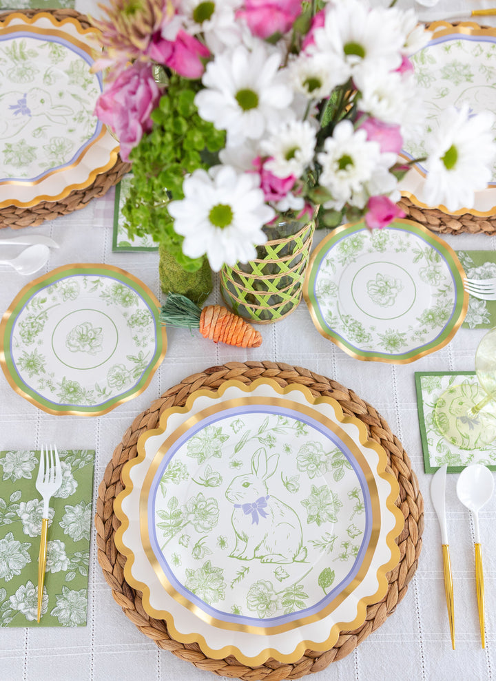 Easter Toile Table Setting