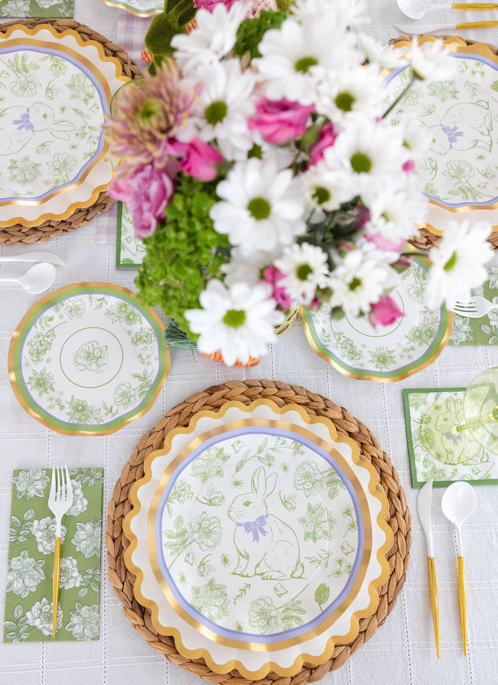 Easter Toile Table Setting