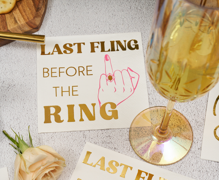 Last Fling before the Ring Cocktail Napkins /26pk