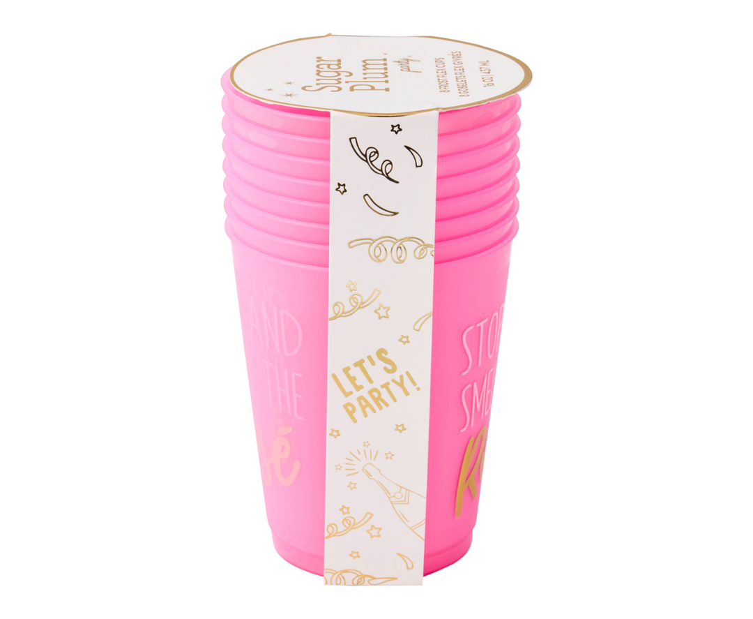 Cocktail Cheers Frost Flex Cups/8pk - Stop and Smell the Rosé