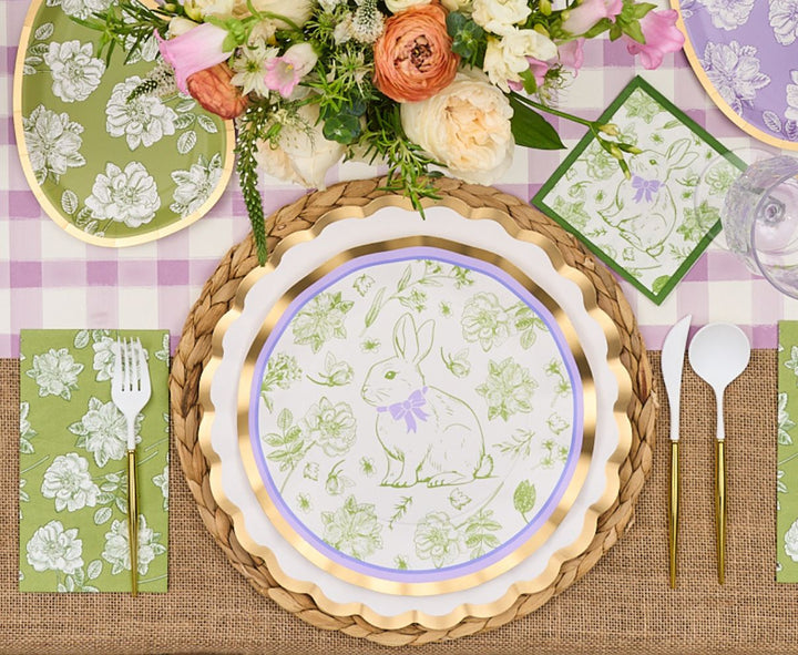 Easter Toile Table Setting