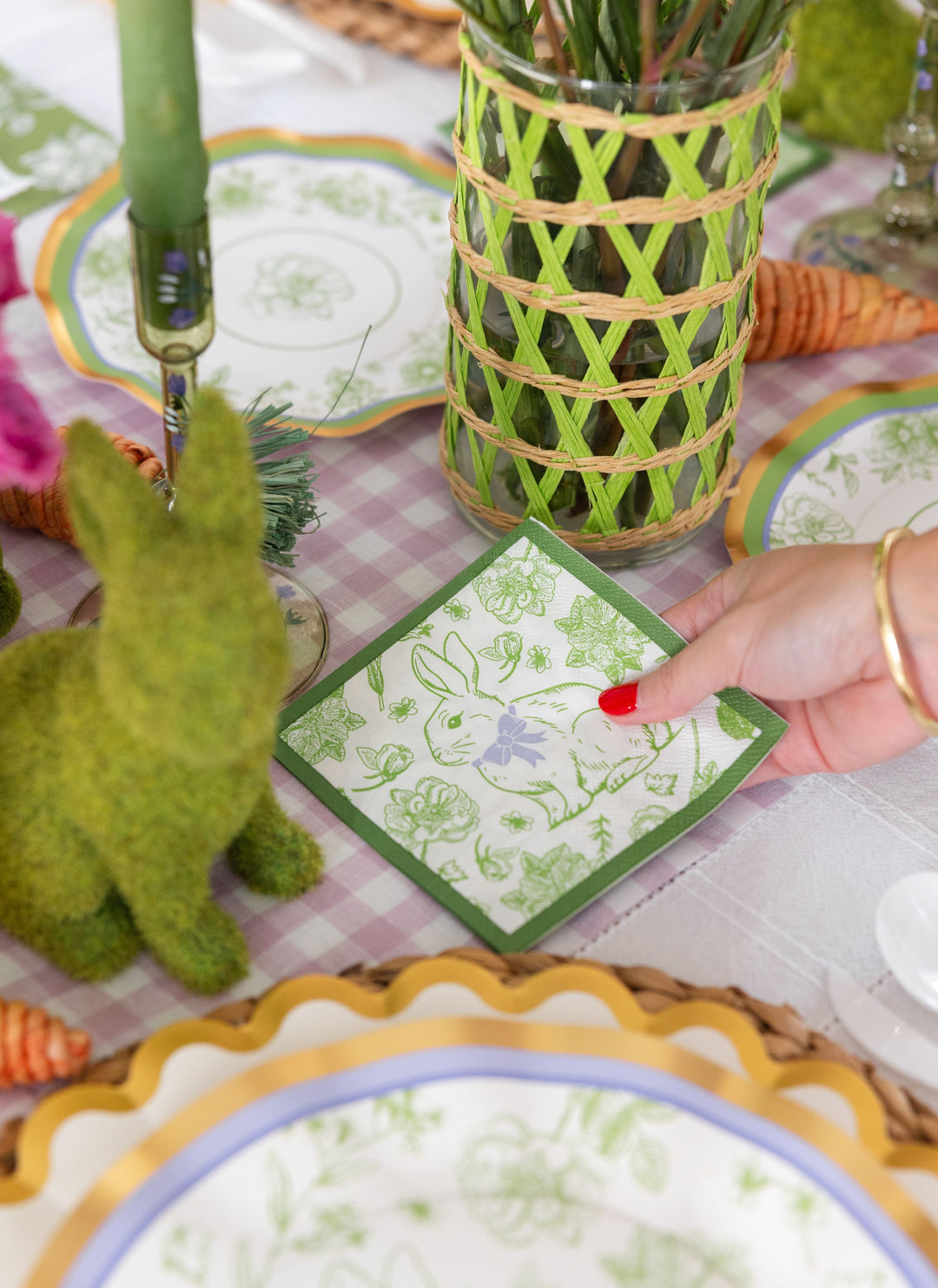 Easter Toile Cocktail Napkins/26pk