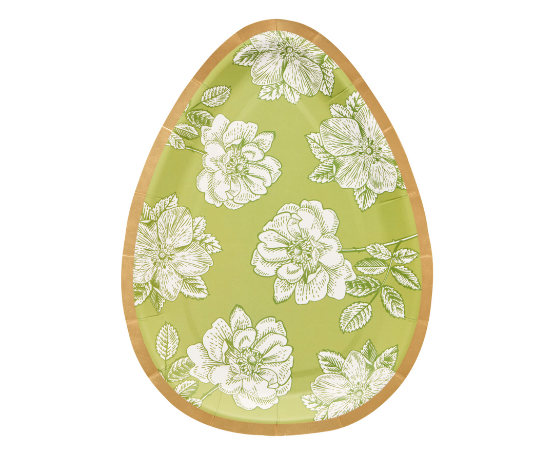 Easter Toile Assorted Die Cut Salad Plates/8pk