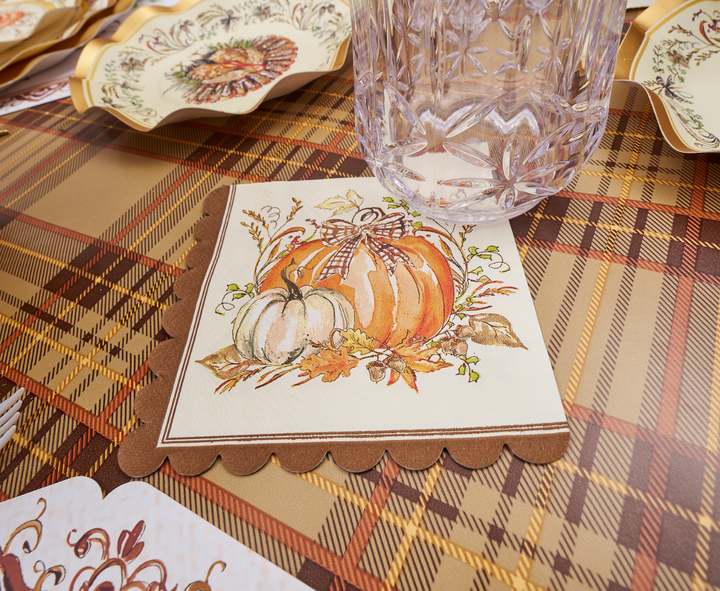 Turkey & Gourds Cocktail Napkins/26pk