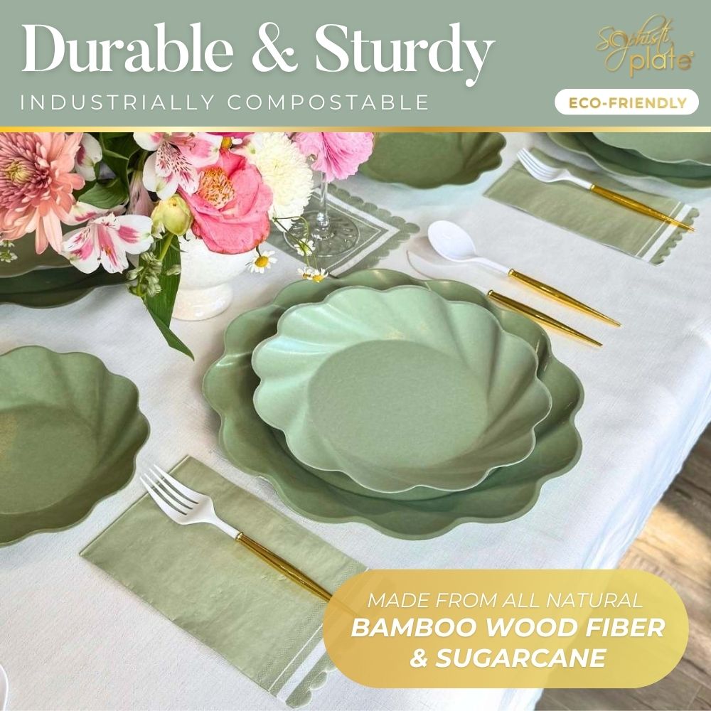 Eco-friendly Table Setting- Sage – Sophistiplate LLC