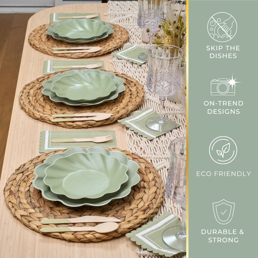 Eco-friendly Table Setting- Sage – Sophistiplate LLC