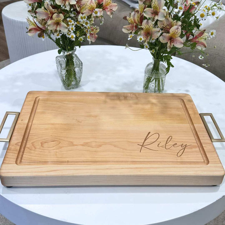 Personalized Maple Wood Cutting + Cheeseboard 18 x 12"