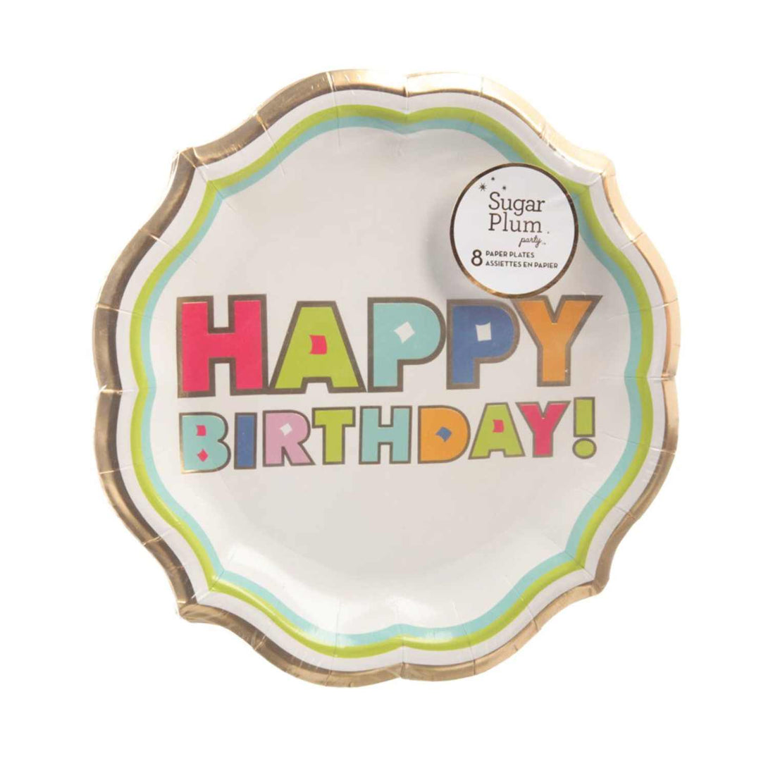 Bright Birthday Dinner Plate/8pk