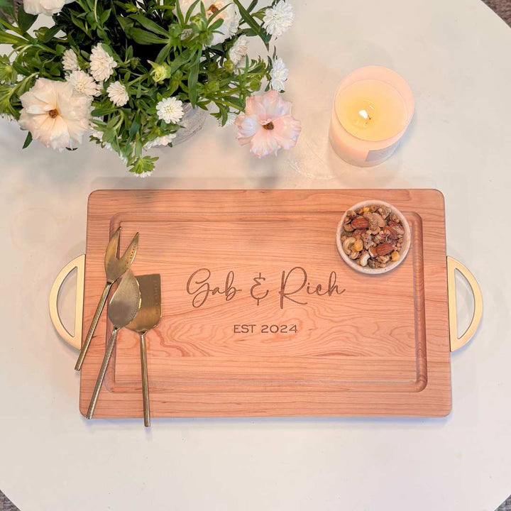 Personalized Maple Wood Cutting + Cheeseboard 16 x 10"