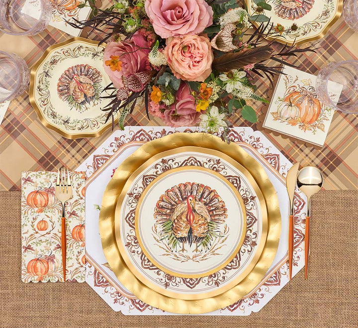 Turkey & Gourds Table Setting