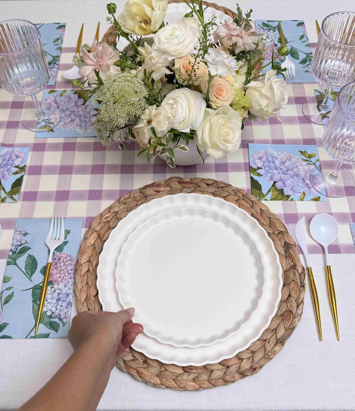 Violet Hydrangea Table Setting