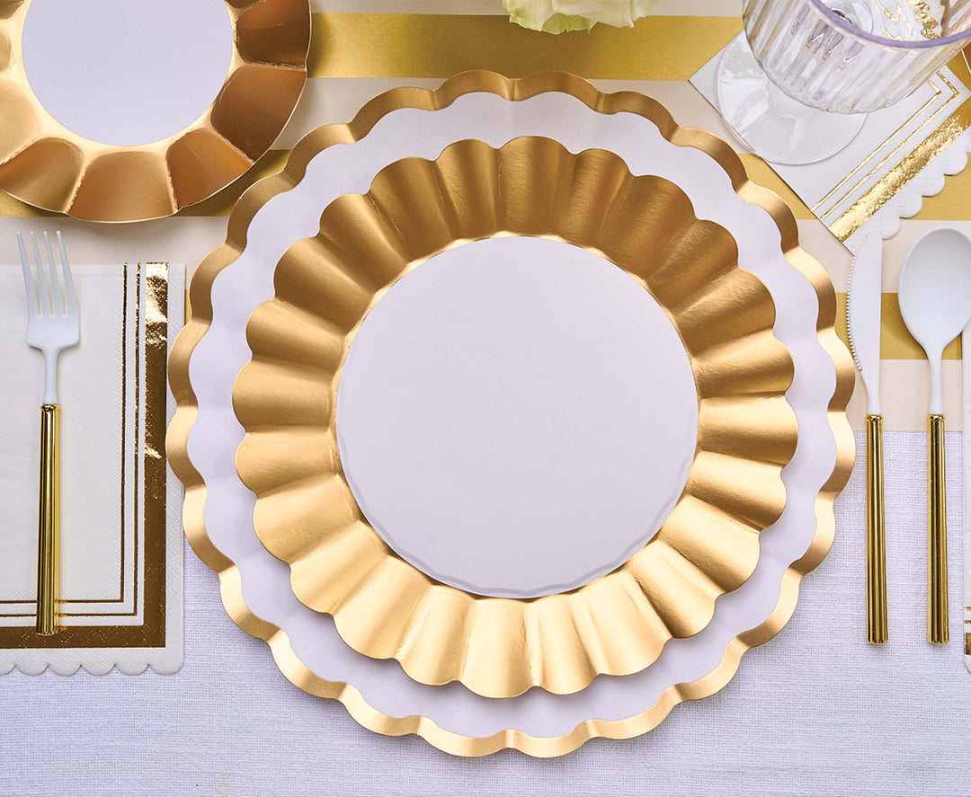 Gold & White Table Setting