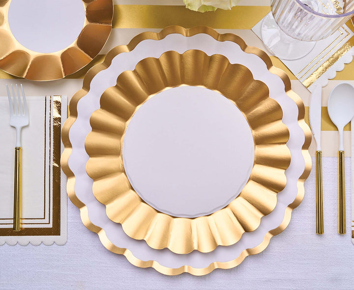 Gold & White Table Setting