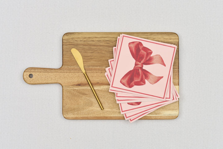 14" x 8" Board Gift Kit: Pink Bows Napkin