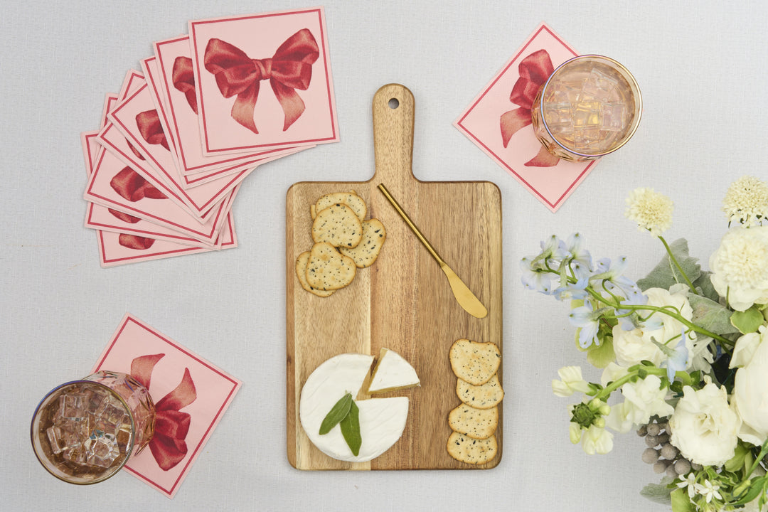 14" x 8" Board Gift Kit: Pink Bows Napkin