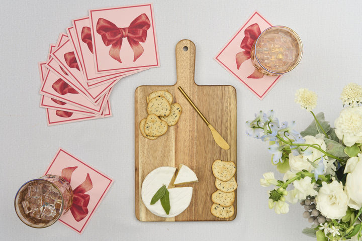 14" x 8" Board Gift Kit: Pink Bows Napkin