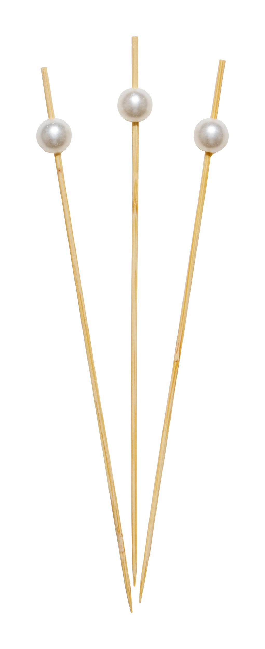 Pearl White 6 Inch Wood Party Pick/30pk - Gift Box