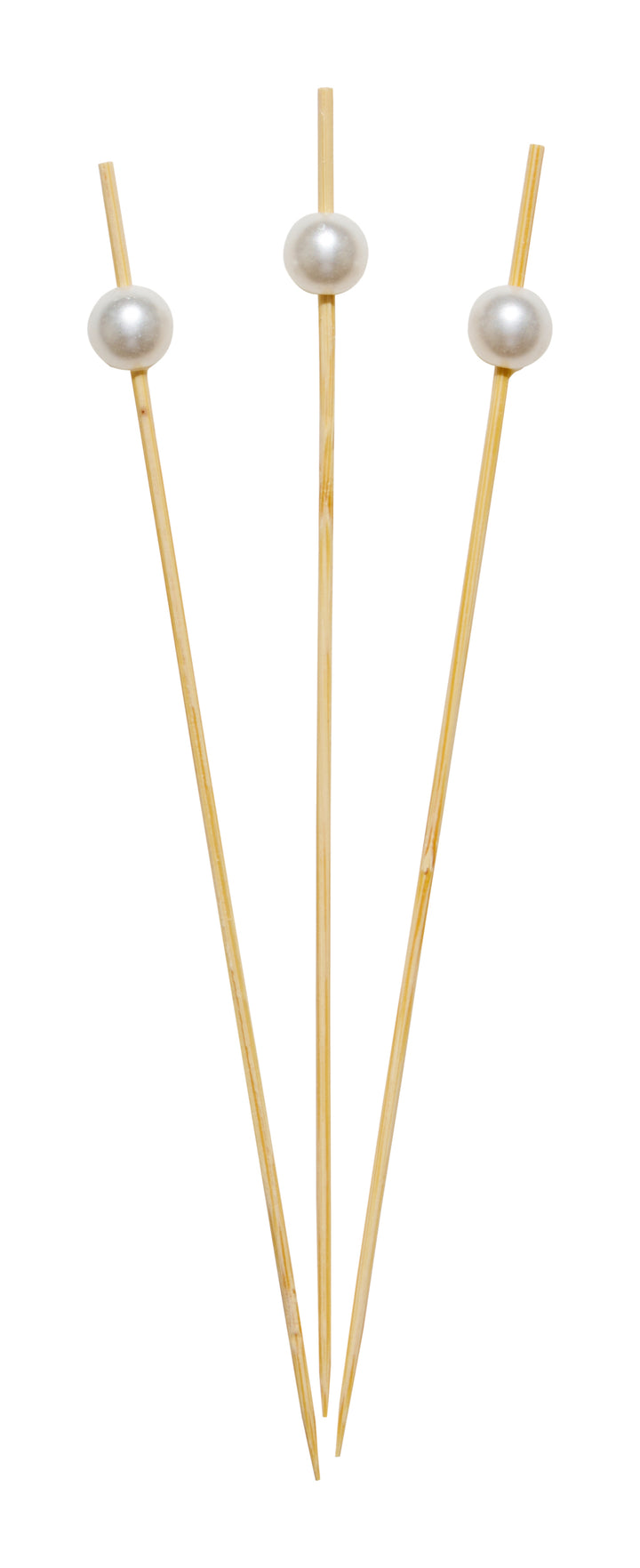 Pearl White 6 Inch Wood Party Pick/30pk - Gift Box