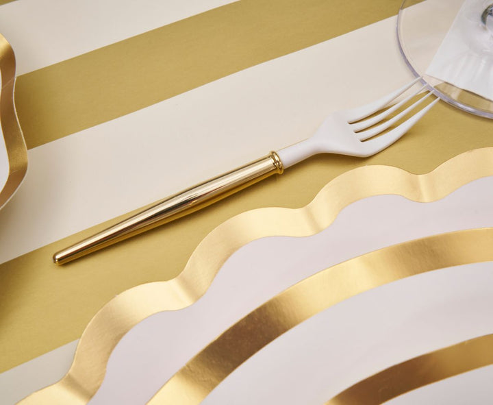 Gold Bella Plastic 5" Cocktail Forks/20pc