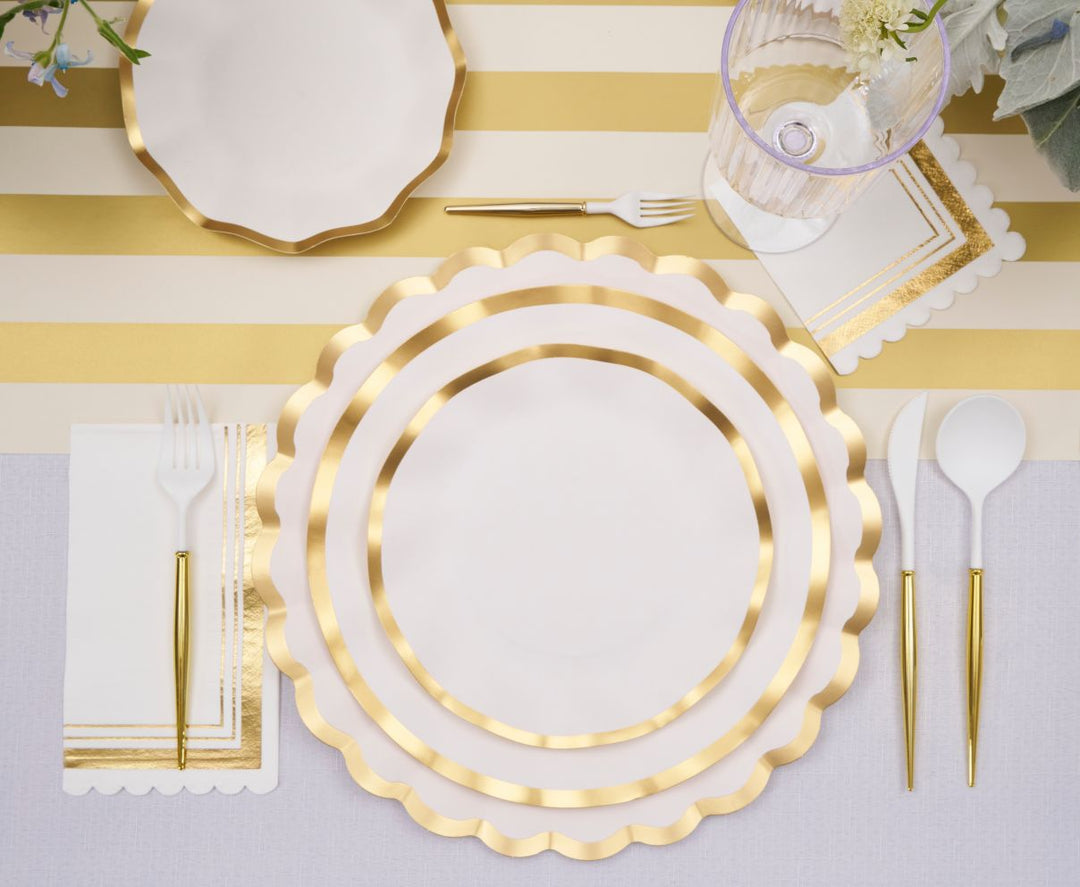 Gold Bella Plastic 5" Cocktail Forks/20pc