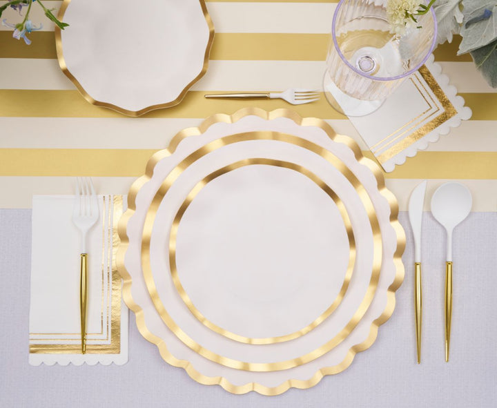 Gold Bella Plastic 5" Cocktail Forks/20pc