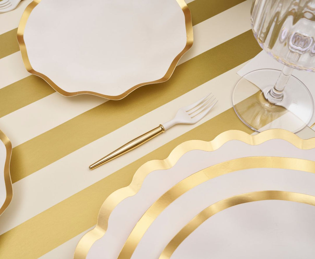 Gold Bella Plastic 5" Cocktail Forks/20pc