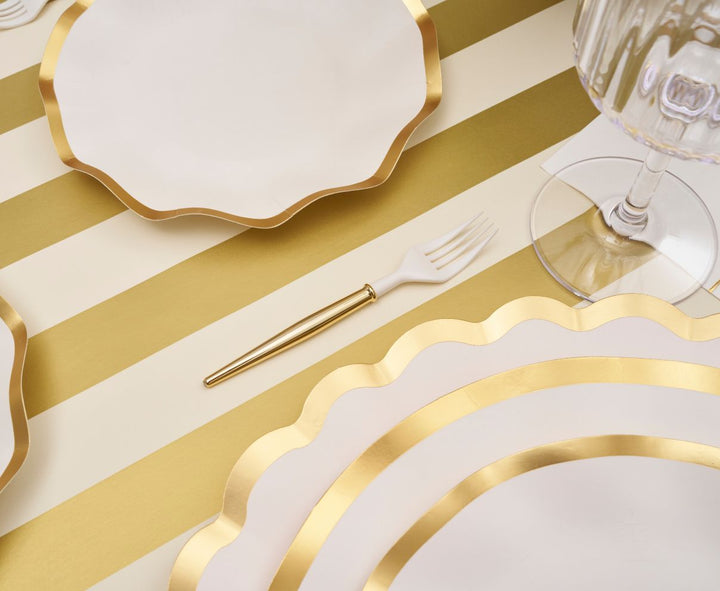 Gold Bella Plastic 5" Cocktail Forks/20pc