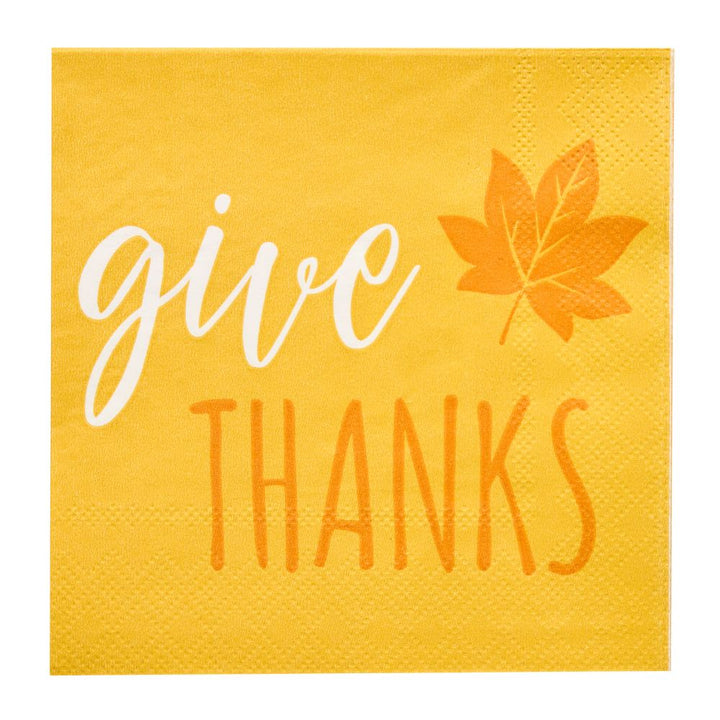 'Give Thanks' Cocktail Napkins/26pk