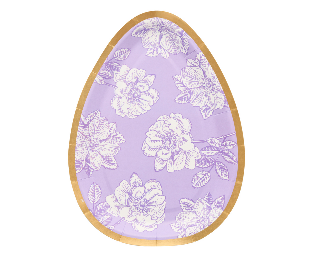 Easter Toile Assorted Die Cut Salad Plates/8pk