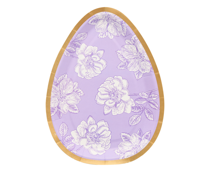 Easter Toile Assorted Die Cut Salad Plates/8pk