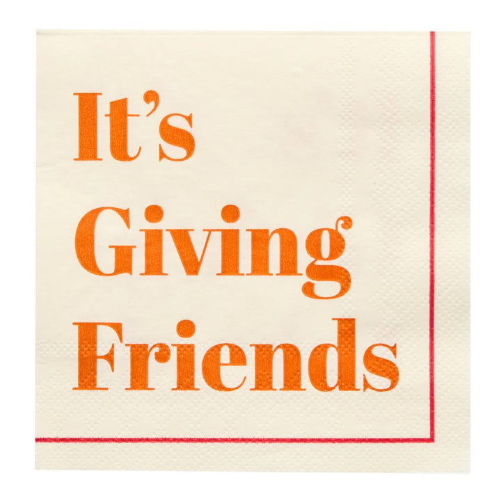 'It's Giving Friends' Cocktail Napkins/26pk