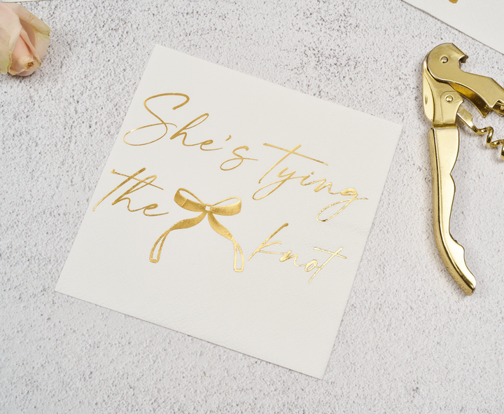 She's tying the Knot Cocktail Napkins /26pk