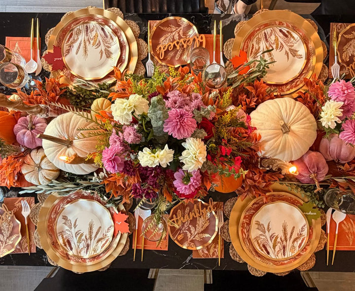 Harvest Wheat: Thanksgiving Table for 16