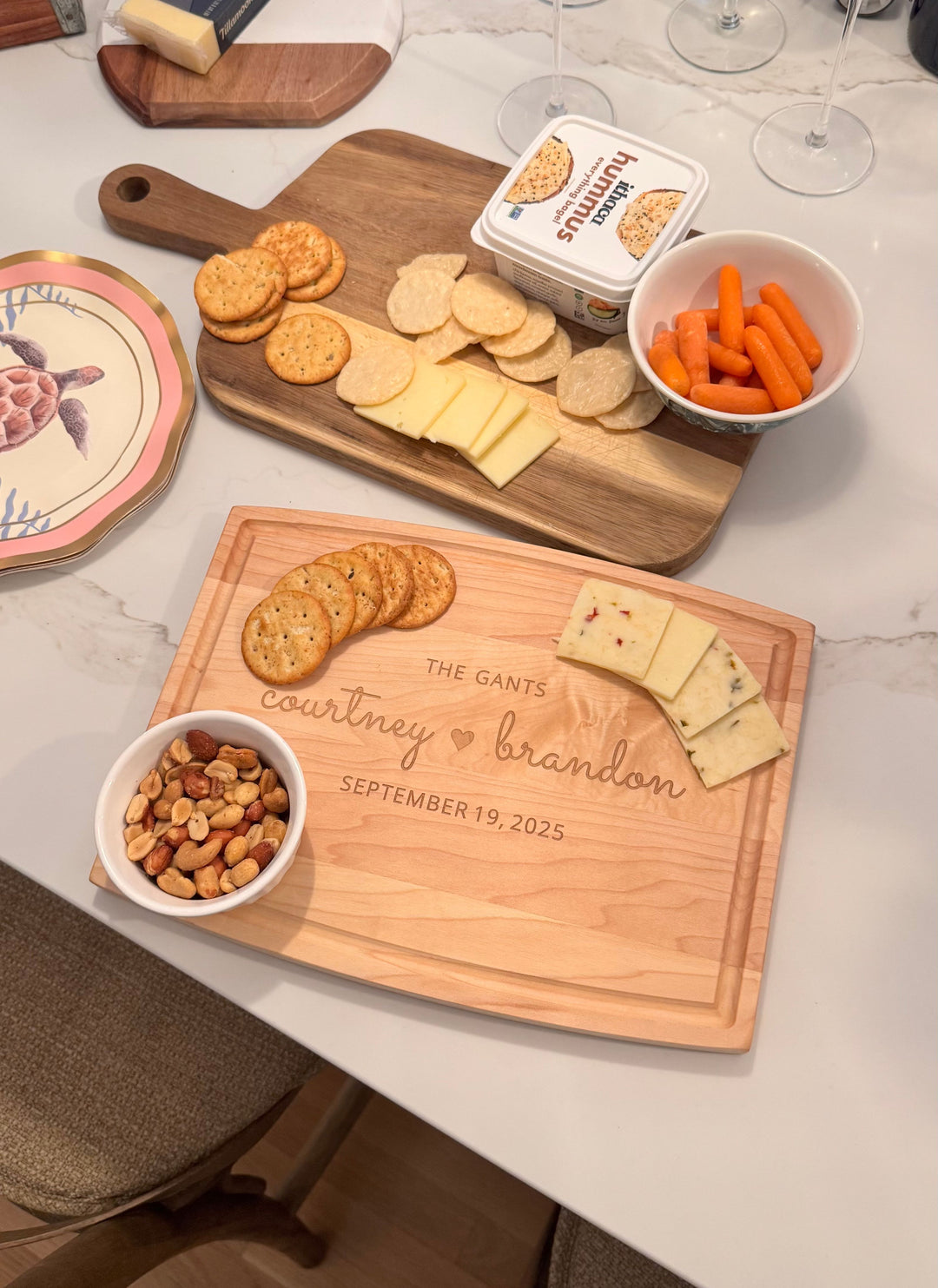 Personalized Maple Wood Cutting + Cheeseboard 12 x 9"