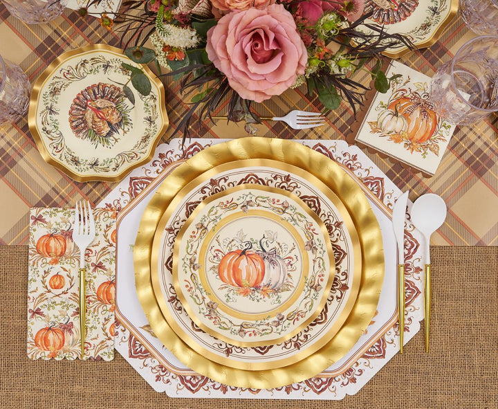Turkey & Gourds Table Setting