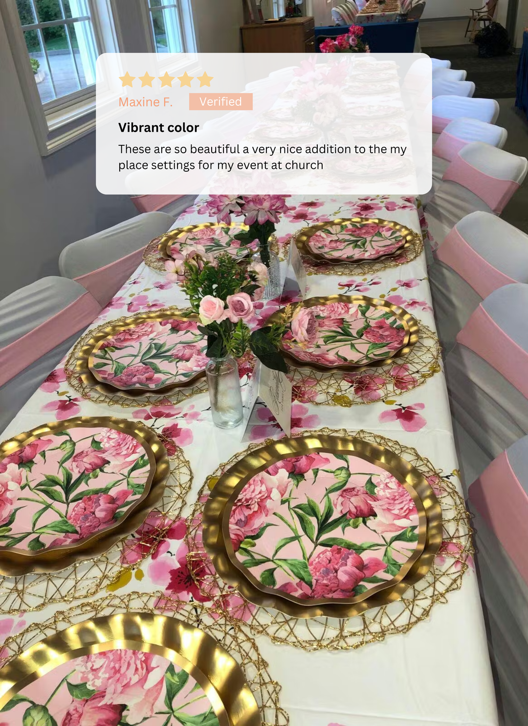 Pink Peonies Table Setting