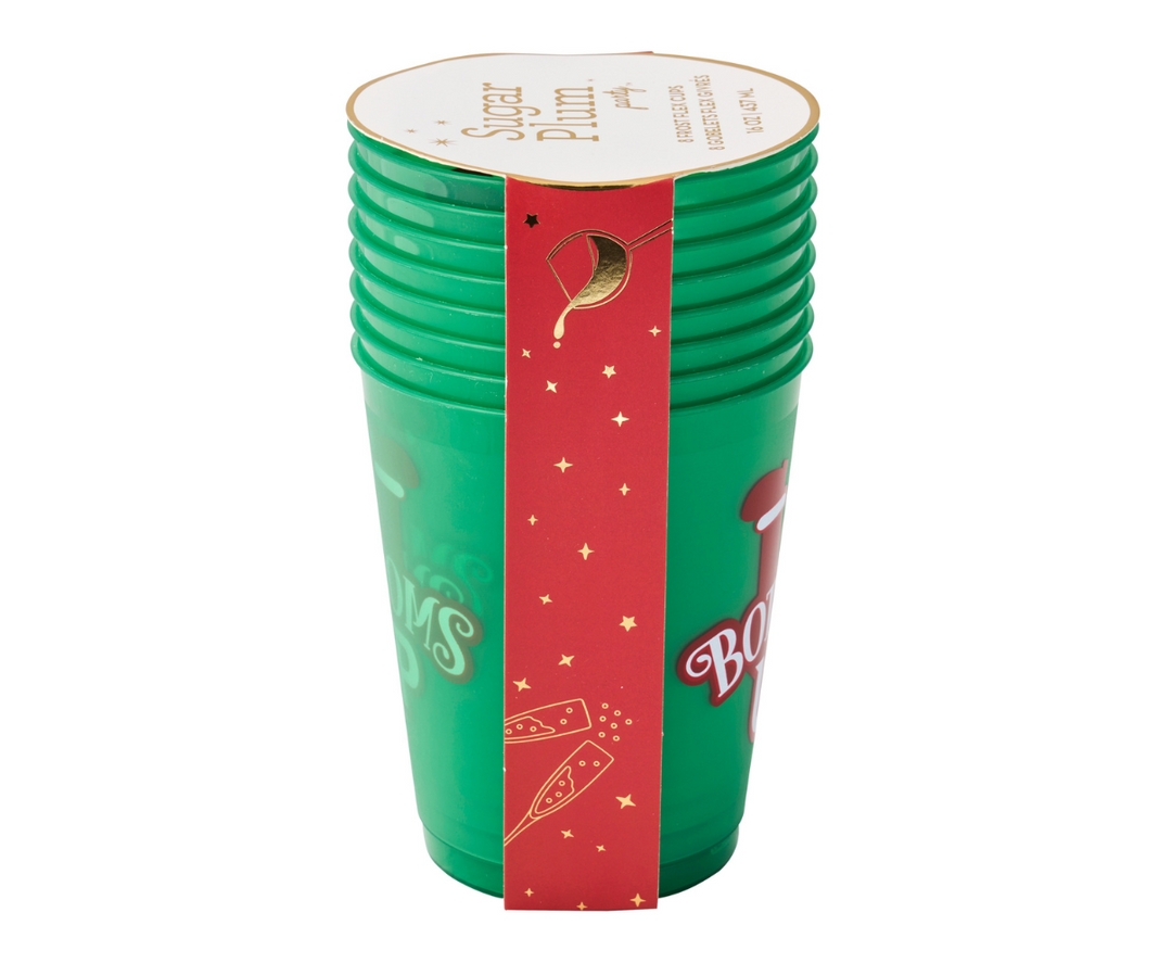 Christmas Cocktail Frost Flex Cups/8pk - Bottoms Up