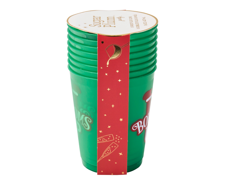 Christmas Cocktail Frost Flex Cups/8pk - Bottoms Up